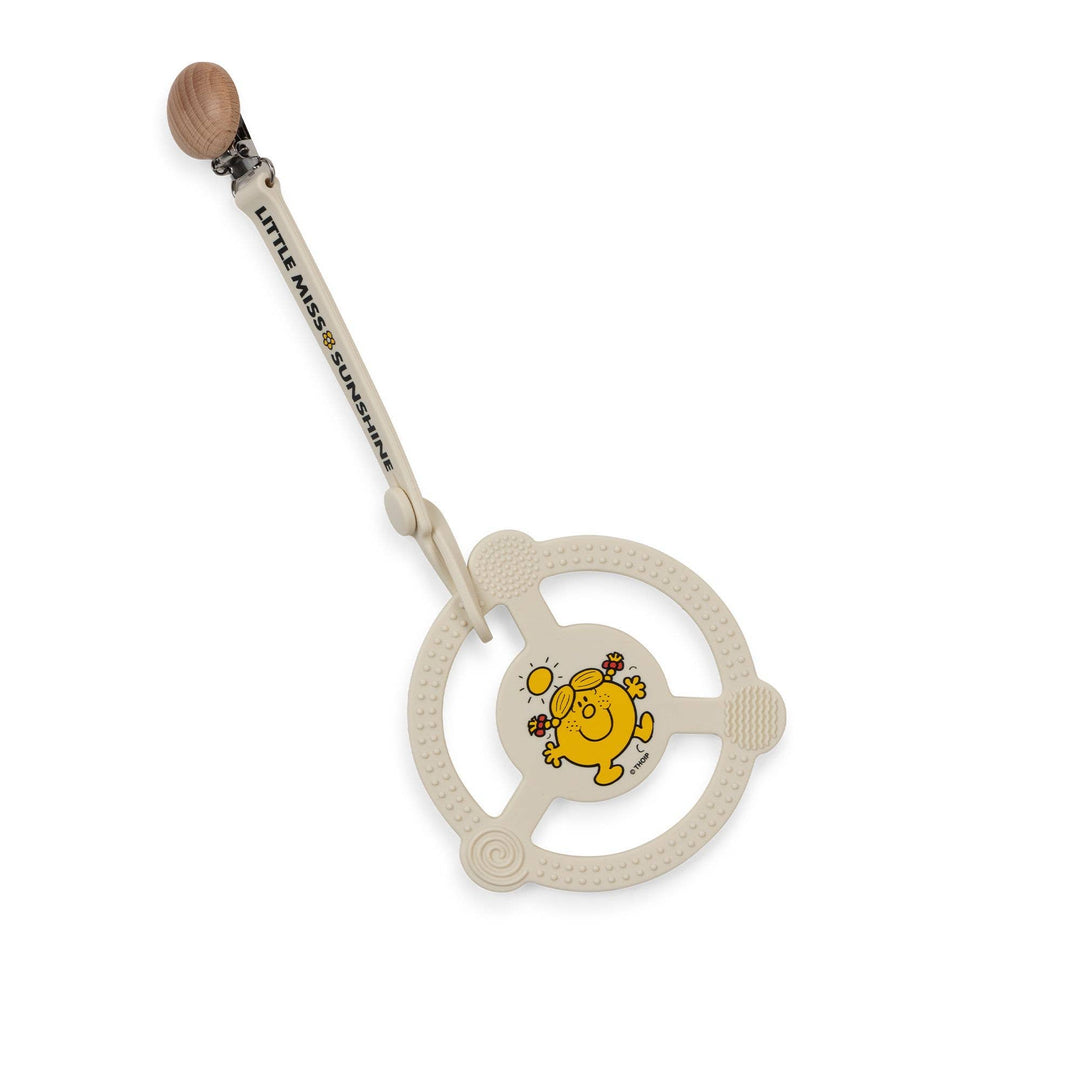 Silicone Teether Ring w Detachable Clip Little Miss Sunshine