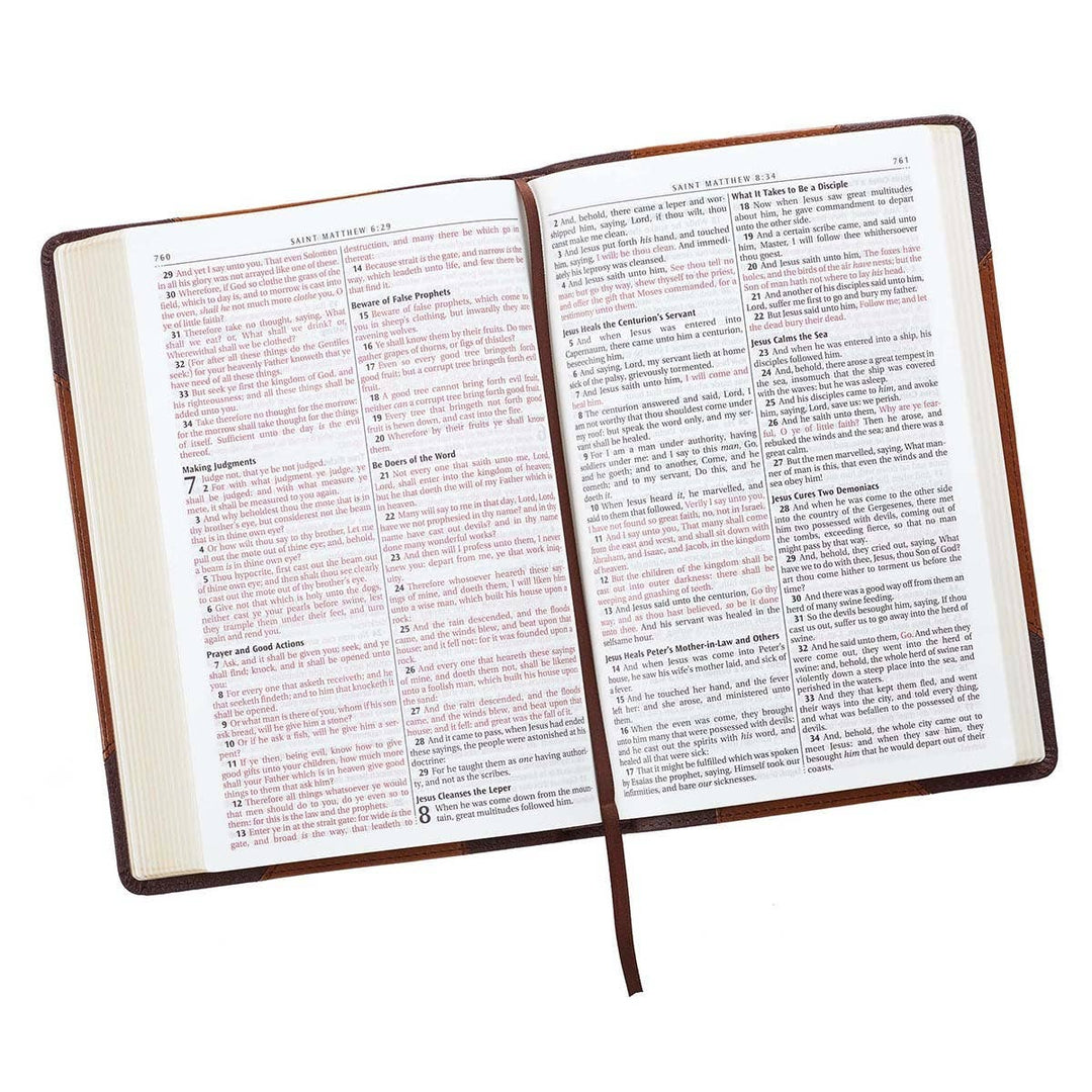 KJV Bible Two Tone Vegan Leather