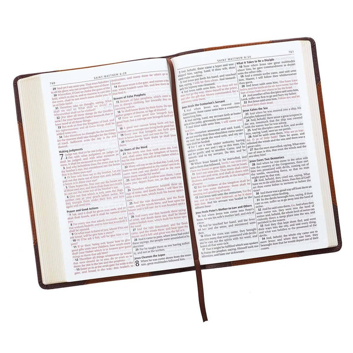 KJV Bible Two Tone Vegan Leather