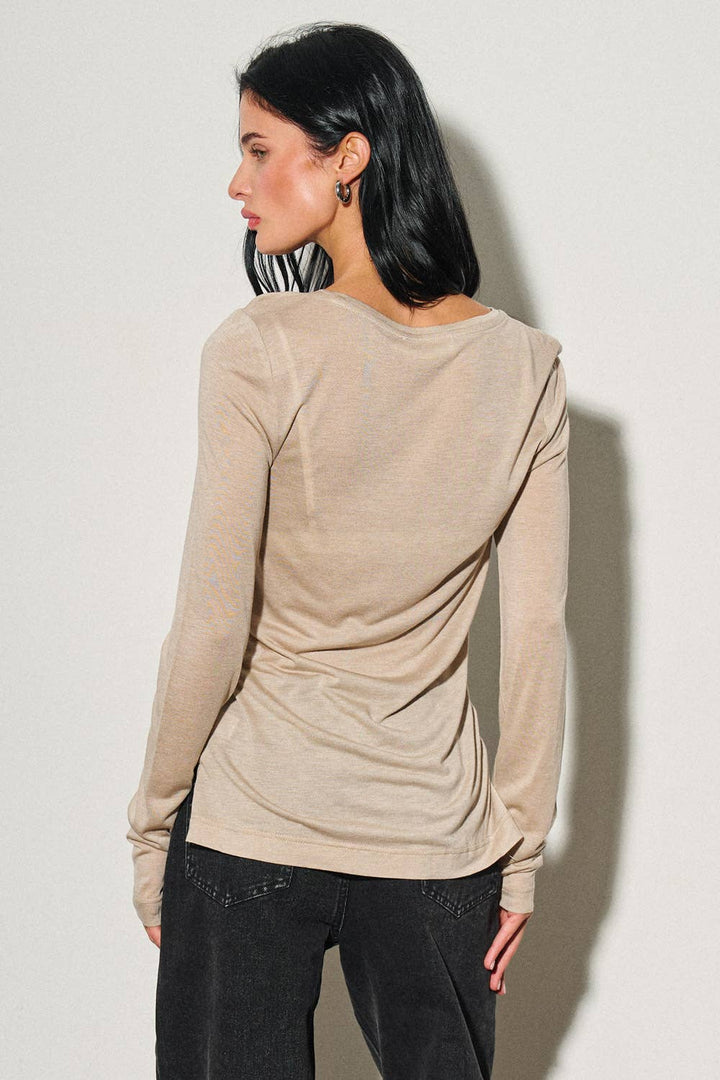 Knit Sheer Basic Top