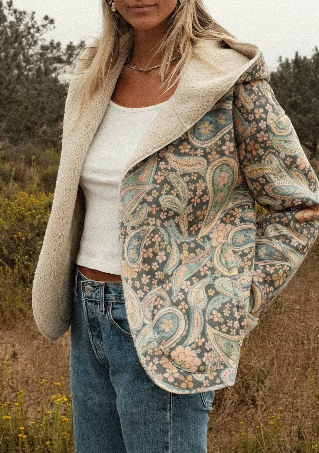 Long Sleeve Hooded Jacket with Pockets