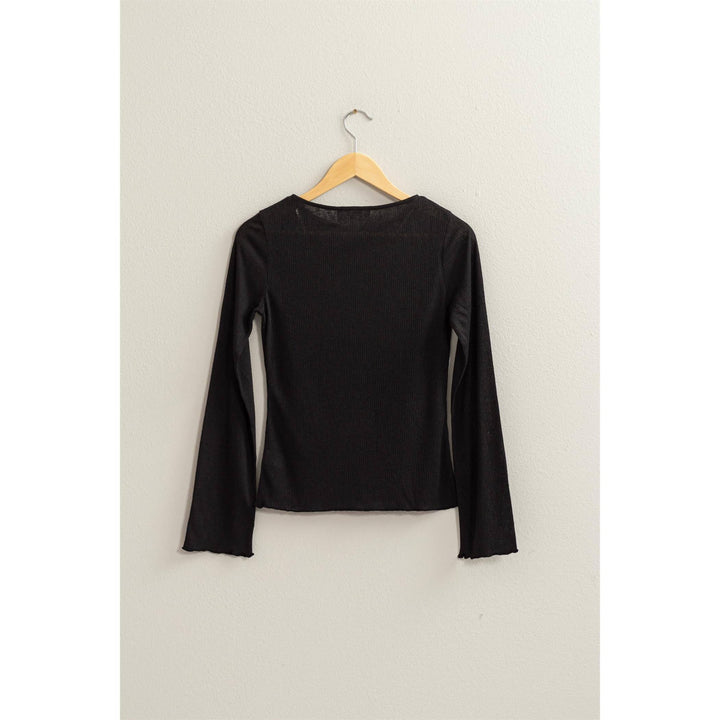Ribbed Long Sleeve Top