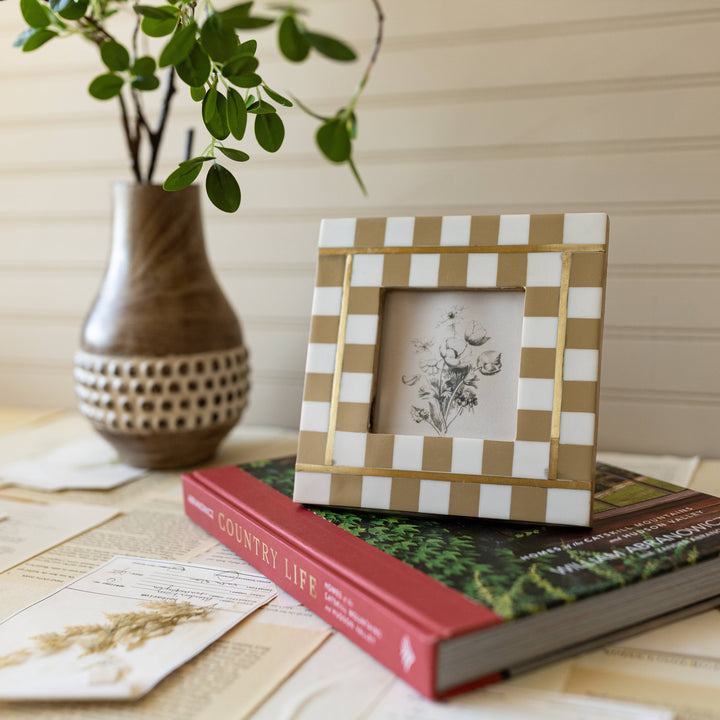 Gwendolyn Check Photo Frame