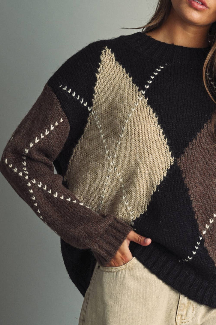 ARGYLE CREWNECK SWEATER
