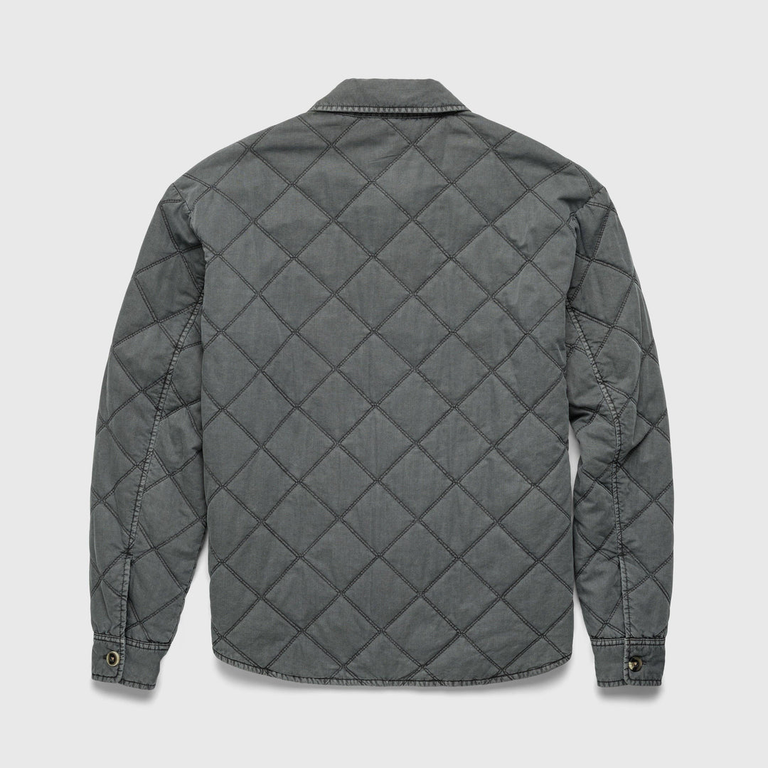 Lennon Quilted Shirt Jacket Grey, Medium
