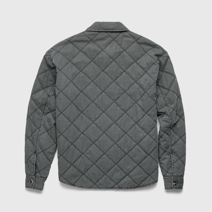 Lennon Quilted Shirt Jacket Grey, Medium
