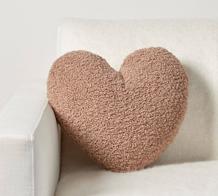 Heart plush throw pillow