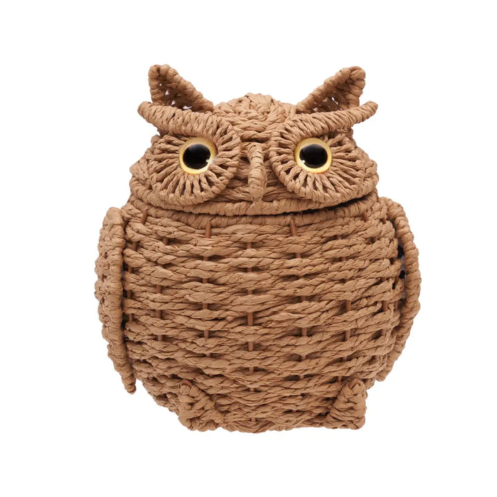 Fall/Harvest Owl Shaped Handwoven Basket
