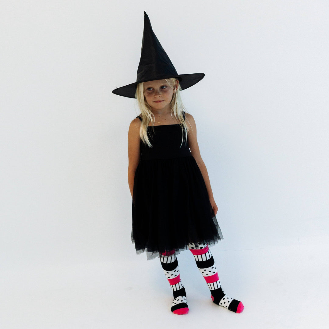 Black\White\Pink knee high socks