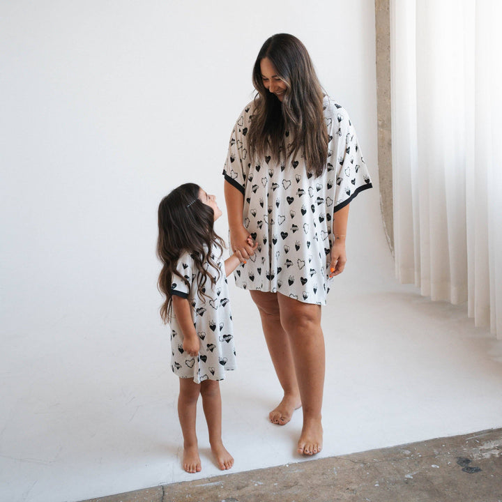 Tattoo Heart  T-Shirt Dress: