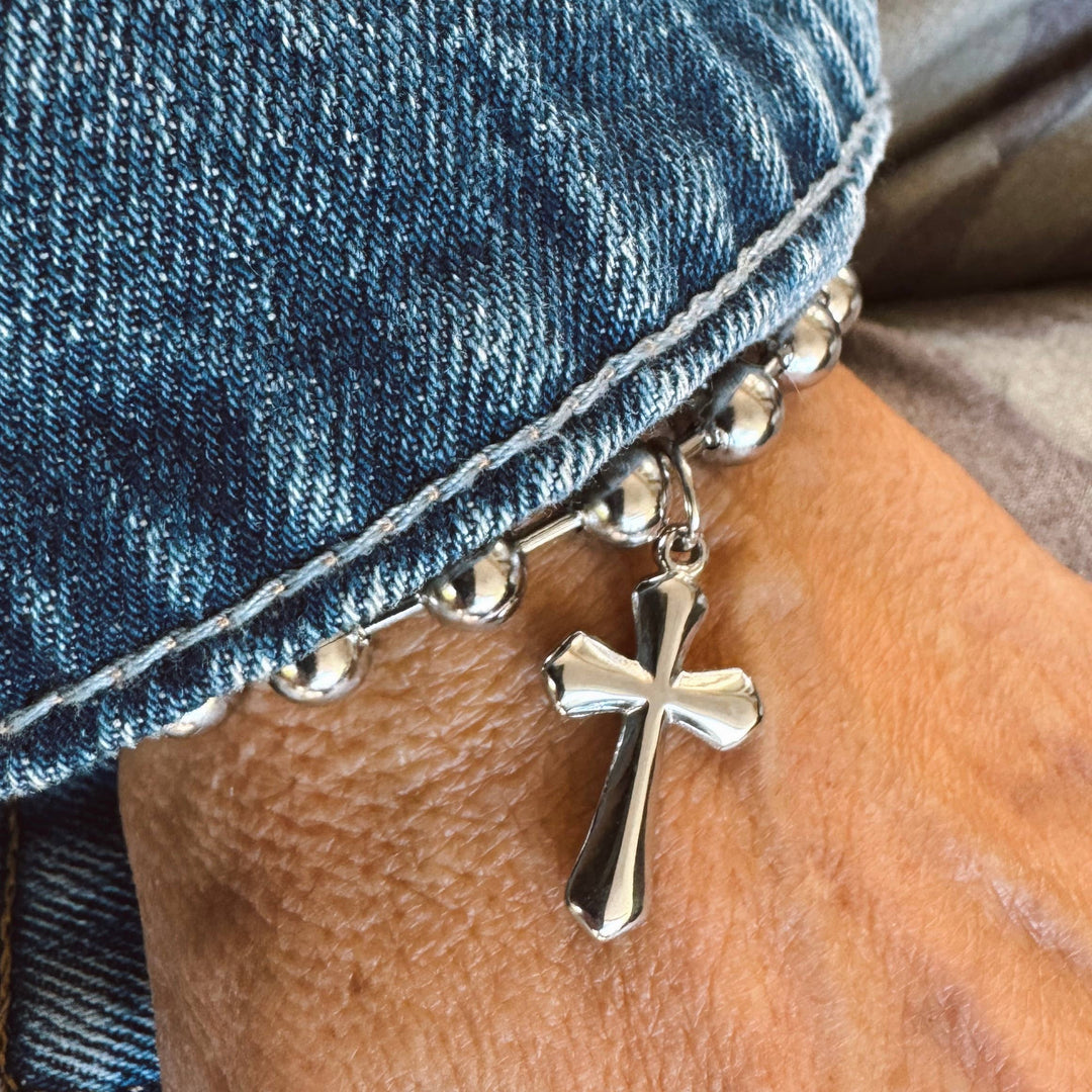 Stainles Steel Cross Bracelet 