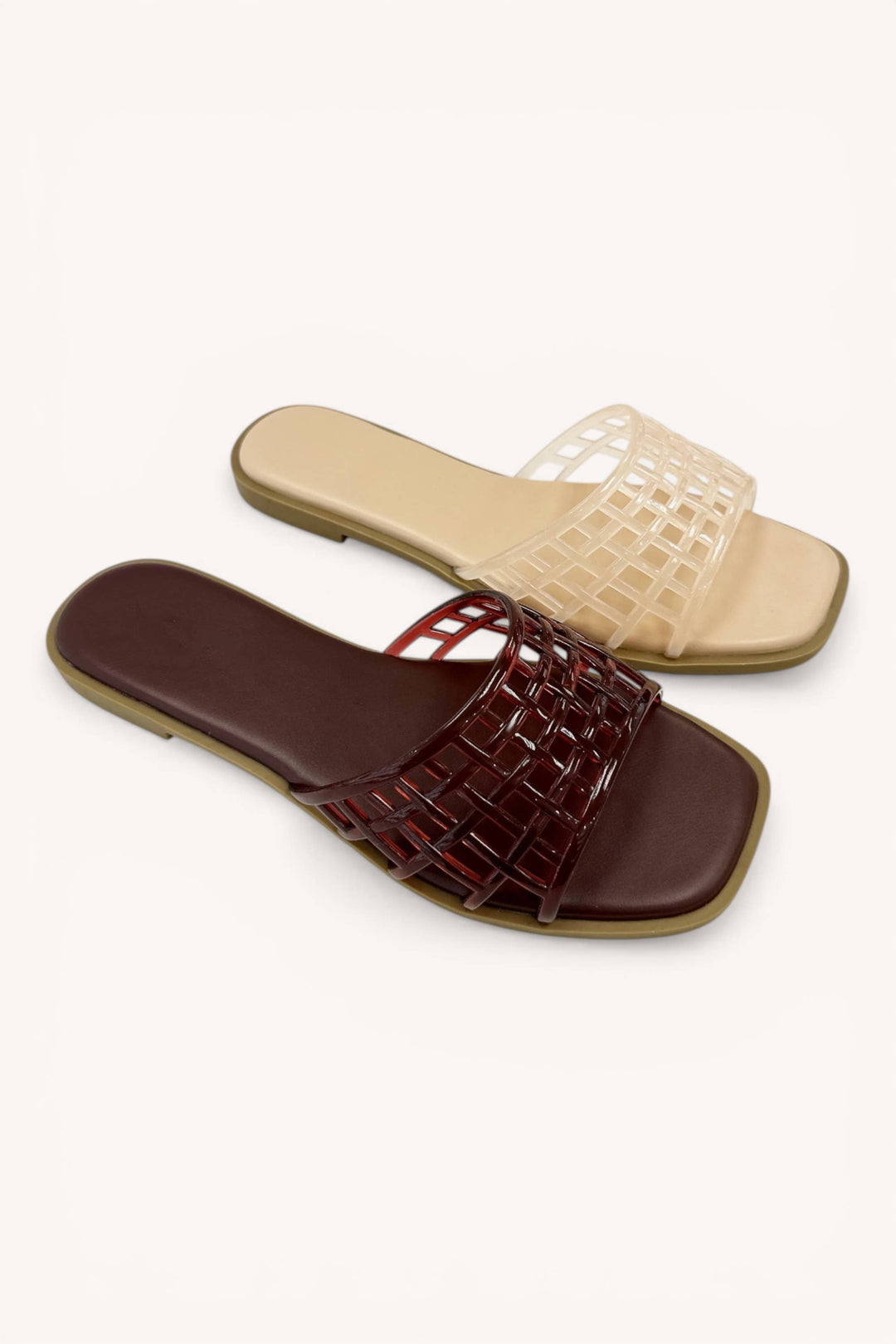 Jelly woven slide Sandals