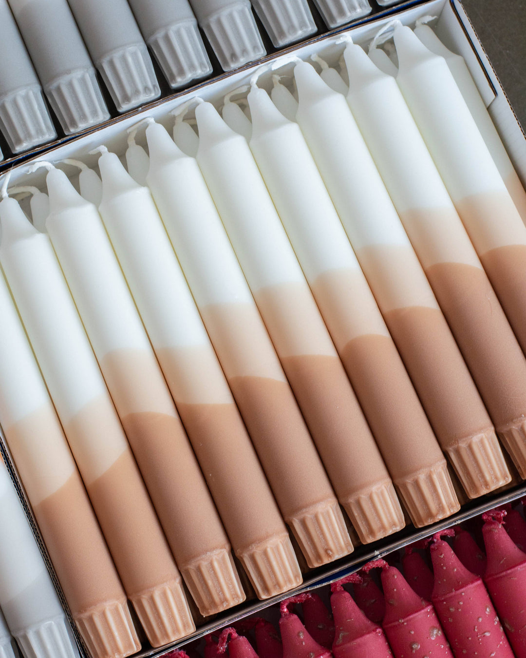 Taper candles- Cozy Fall (White/Beige)