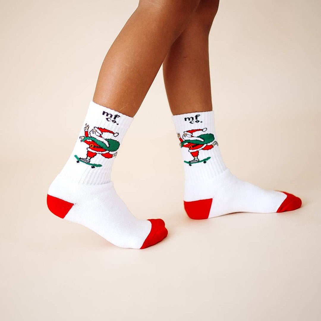 Skateboard Santa socks
