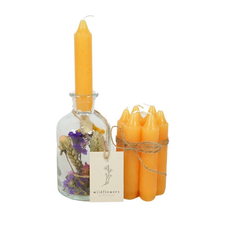 Dried Floral Vase Candlestick Holder