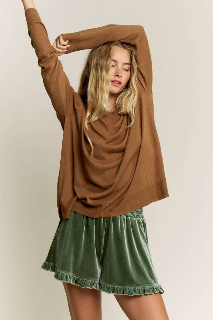 Ruffled Soft and Chic Velour Shorts
