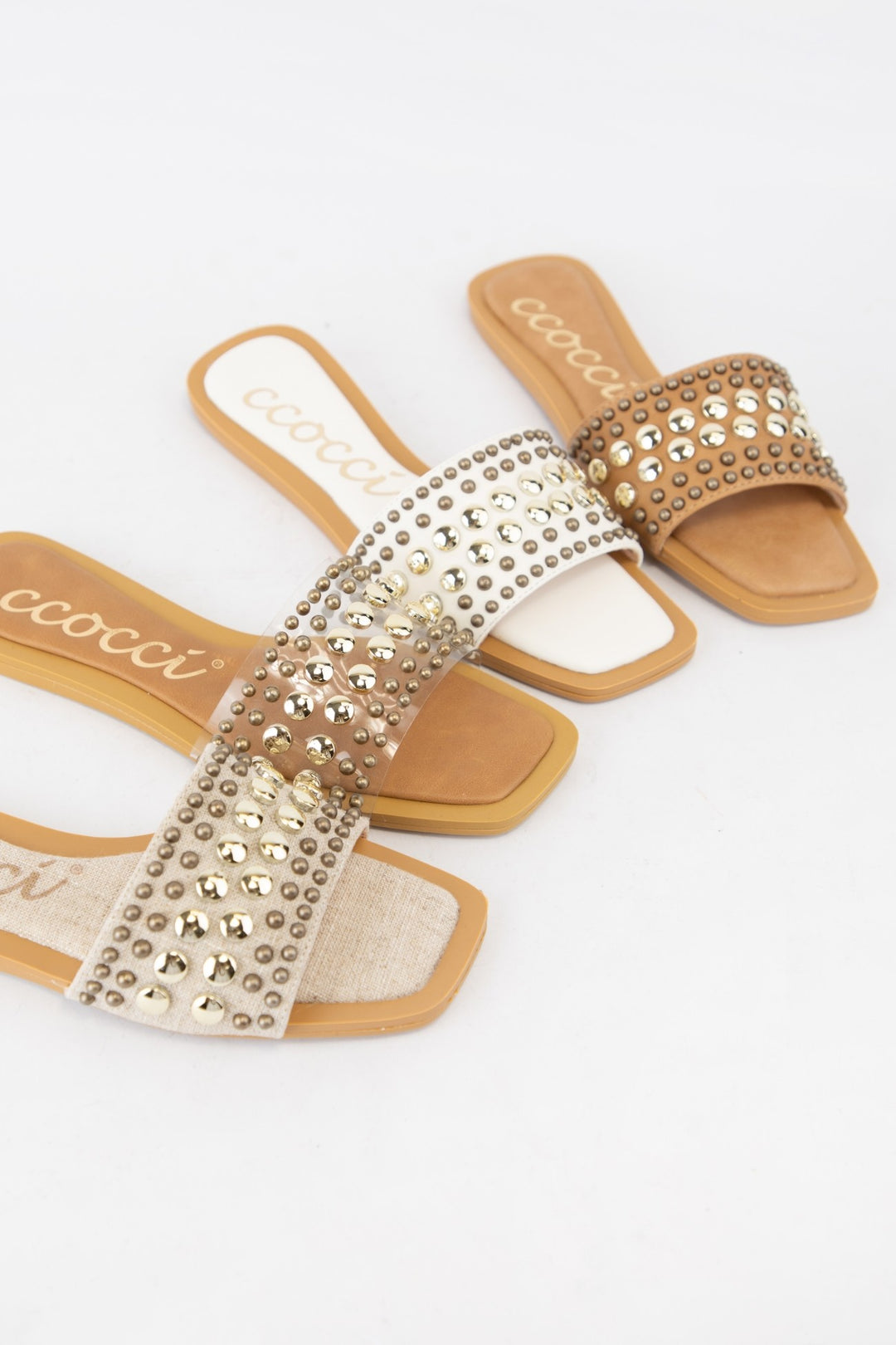 Studded Square Toe Sandal