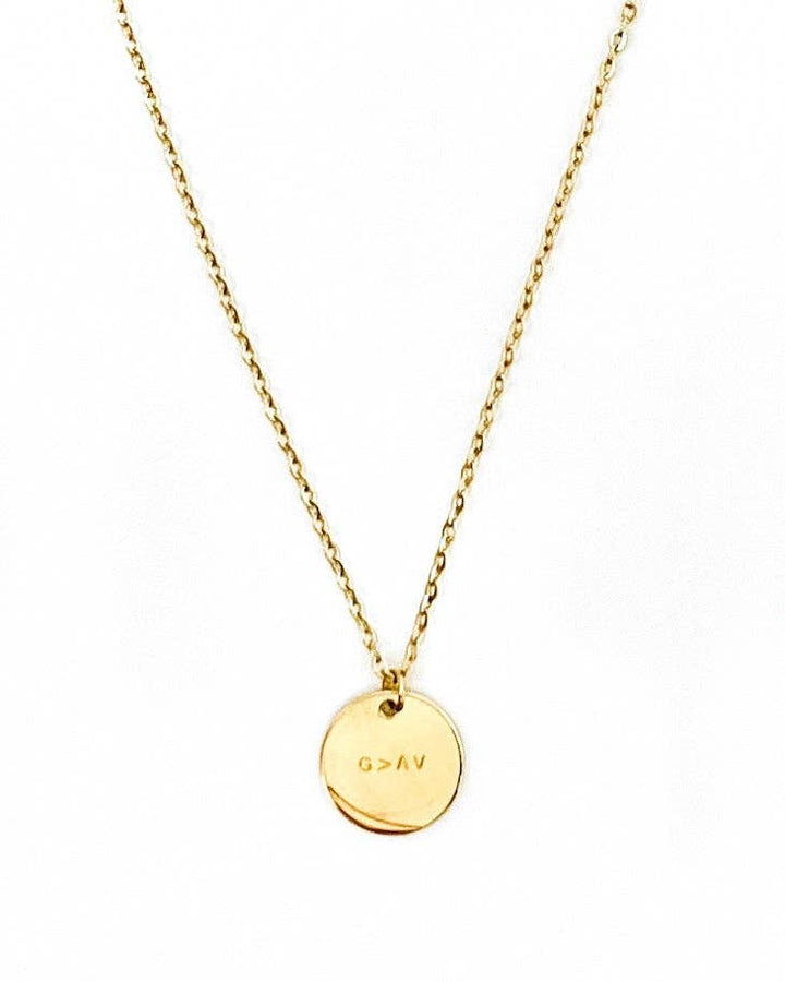 God is Greater Coin Necklace