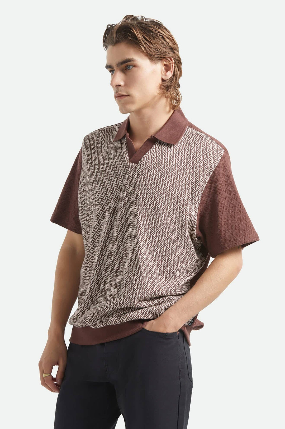 Brixton Jacquard Short Sleeve Polo