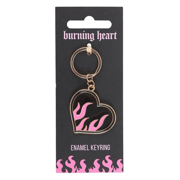 Burning Heart Y2K Keyring
