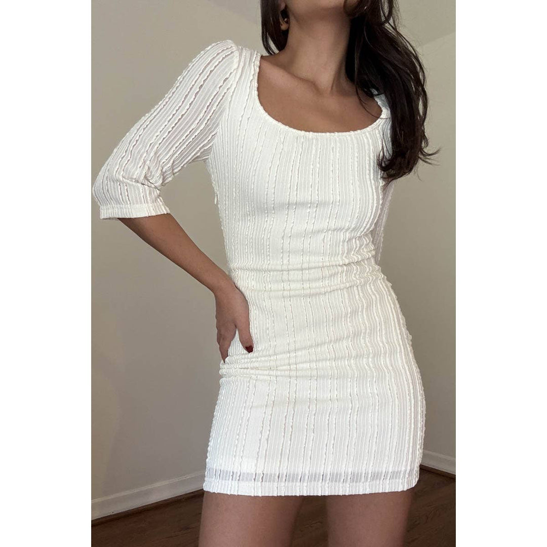 Square Neckline Mini Dress