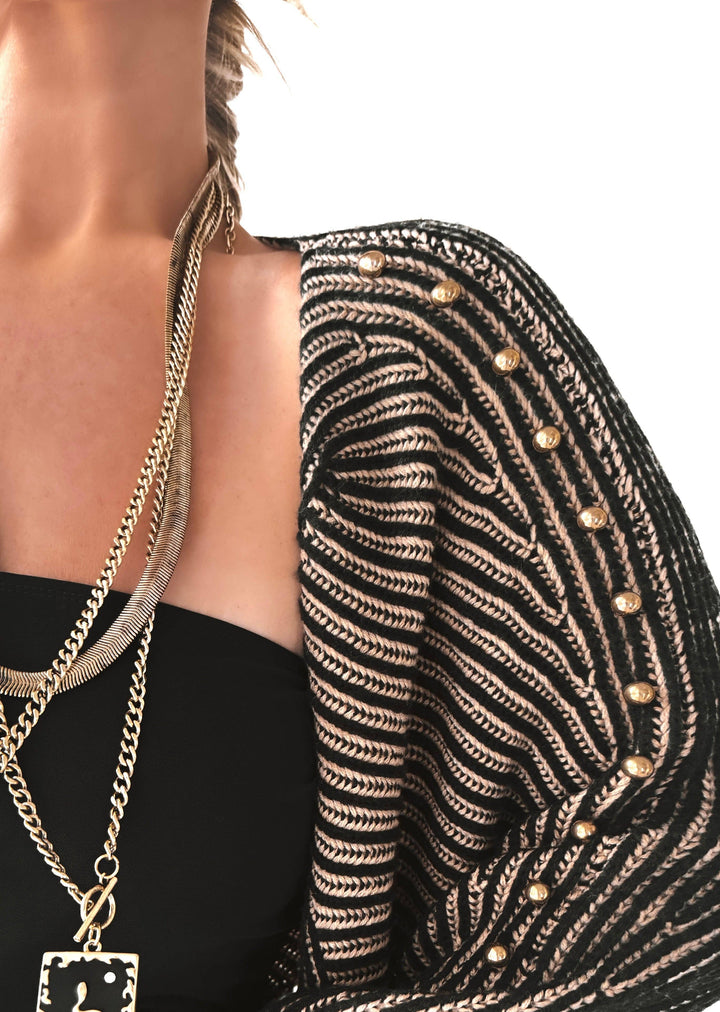 STUDDED STATEMENT CARDIGAN