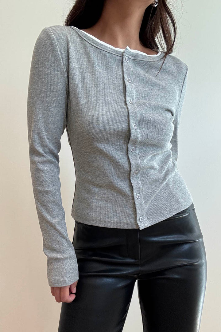 Button Front Knit Cardigan