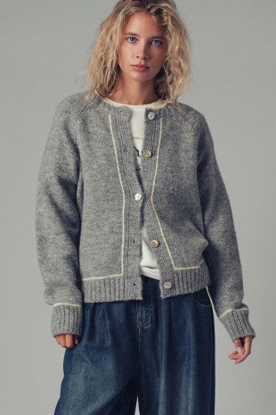 Wool Blend Cardigan With Buttons