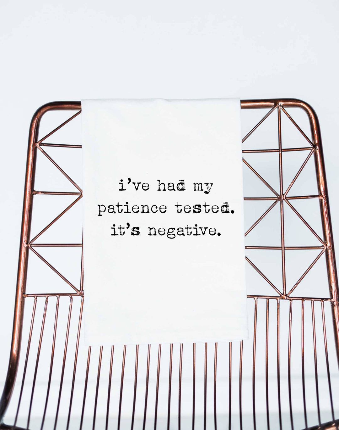 *NEW Funny Towel Patience Tested Negative Gift Towel