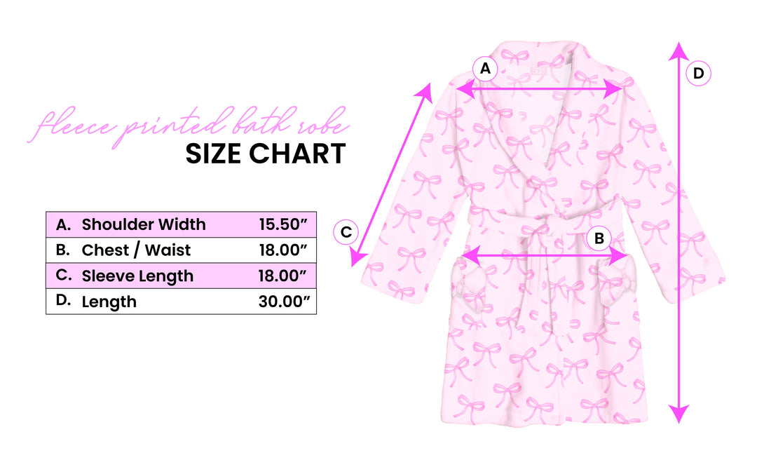 Fleece Cherry Printed Bath Robe