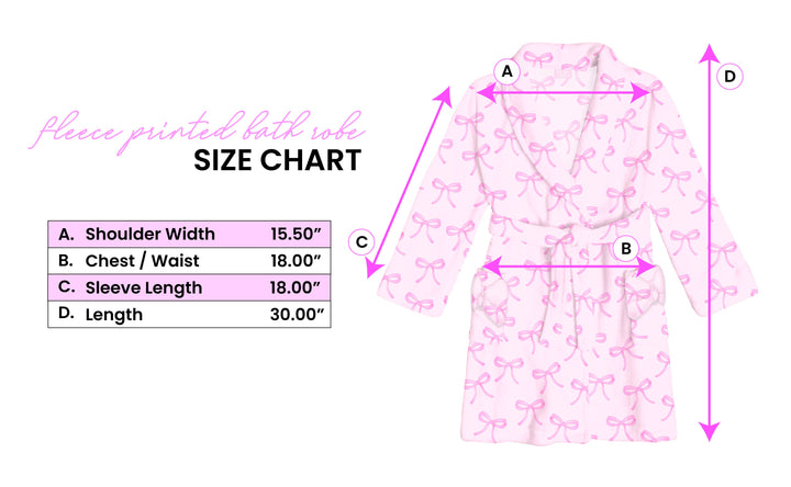 Fleece Cherry Printed Bath Robe
