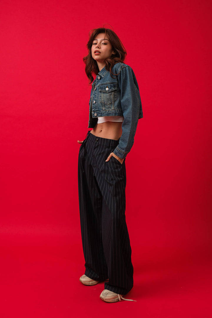 DENIM CROP JACKET