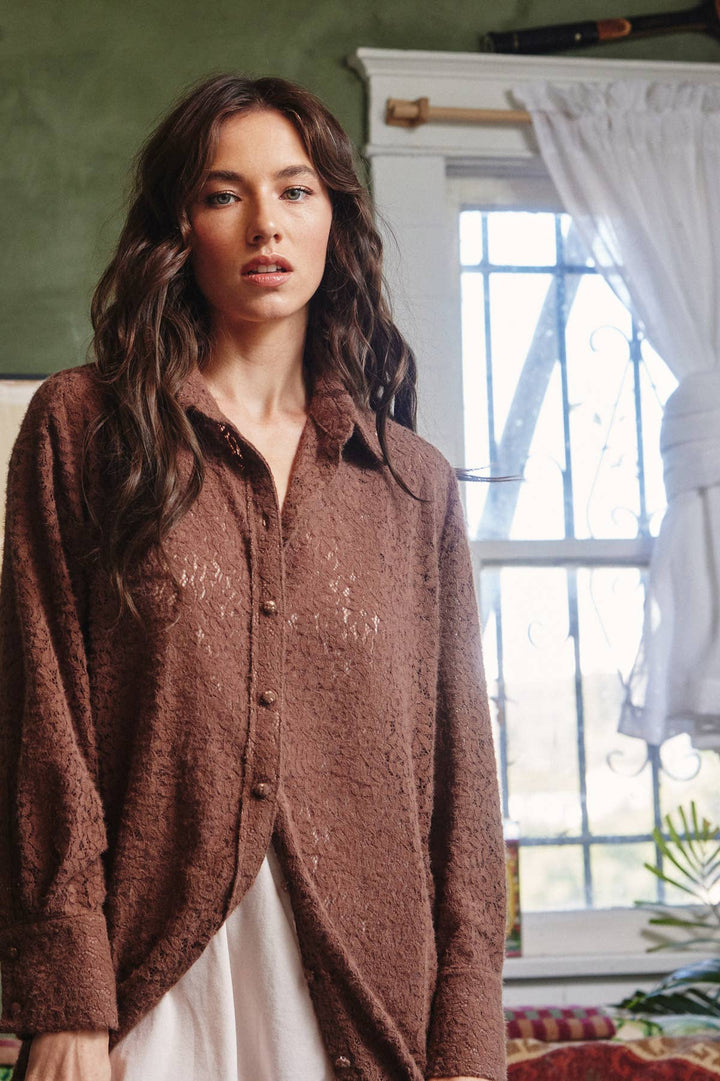 Brushed Lace Tunic Shirt