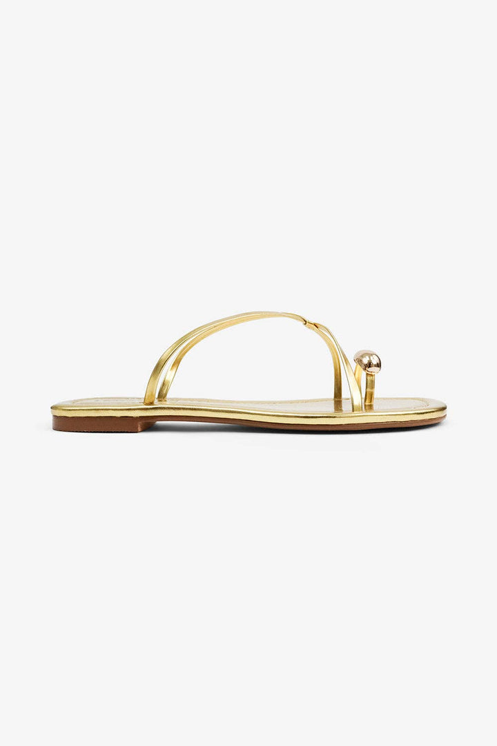 Criscross Gold Toe ring Sandals