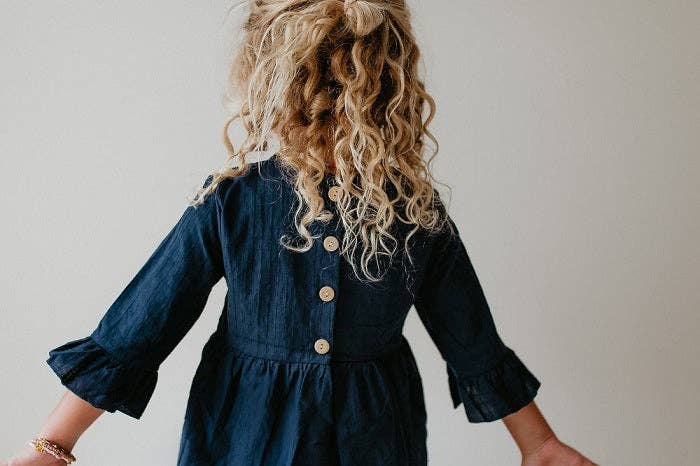 Kids Ruffle Long Sleeve Shirt With Buttons