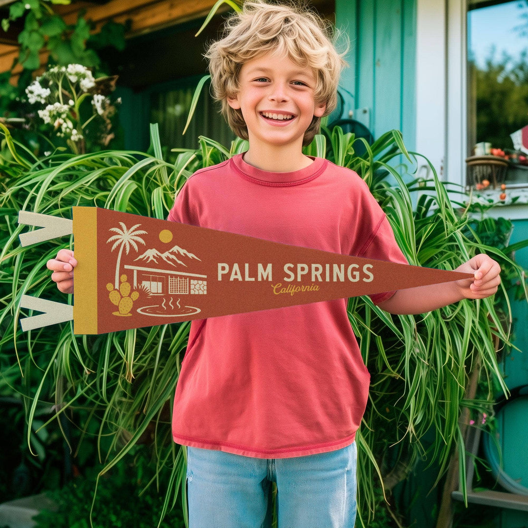 Palm Springs California Felt Pennant : Mini Pennant