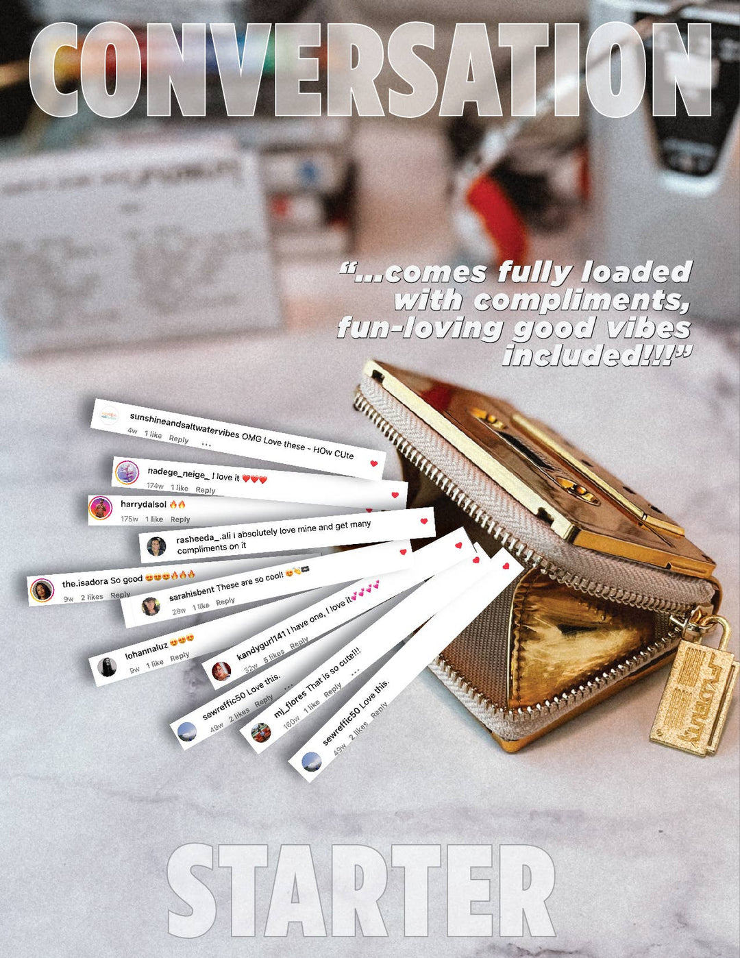 Retro 80s Cassette Wallet- Tape Gold