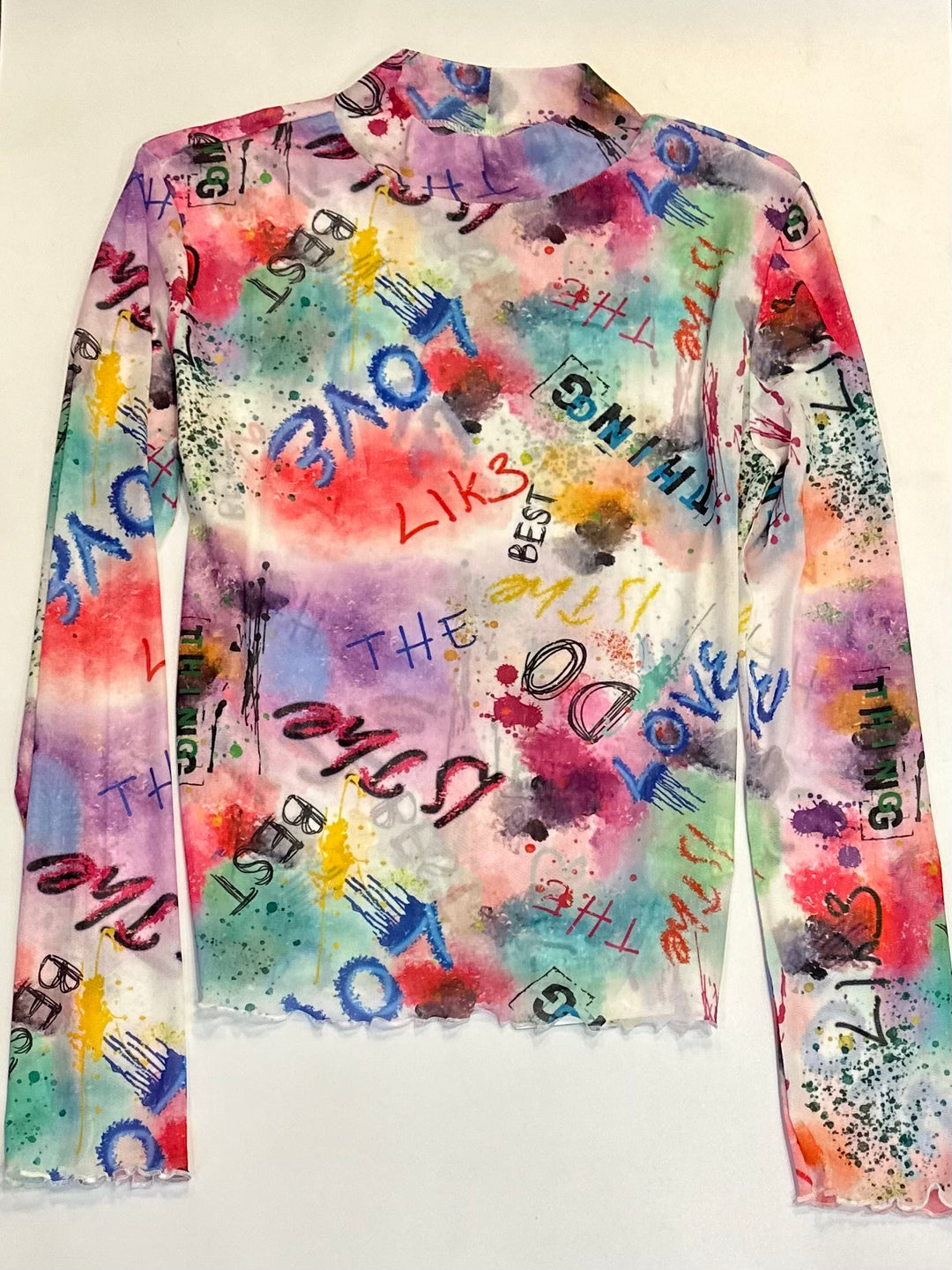 Graffiti Mesh Top