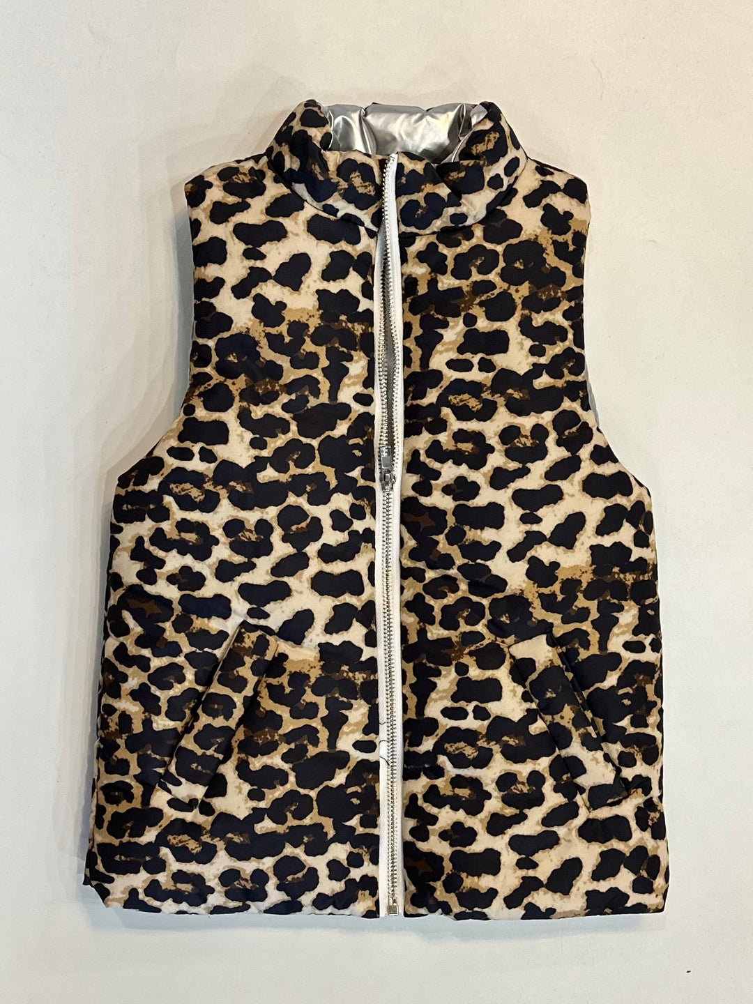 Kids Puffy Leopard Vest