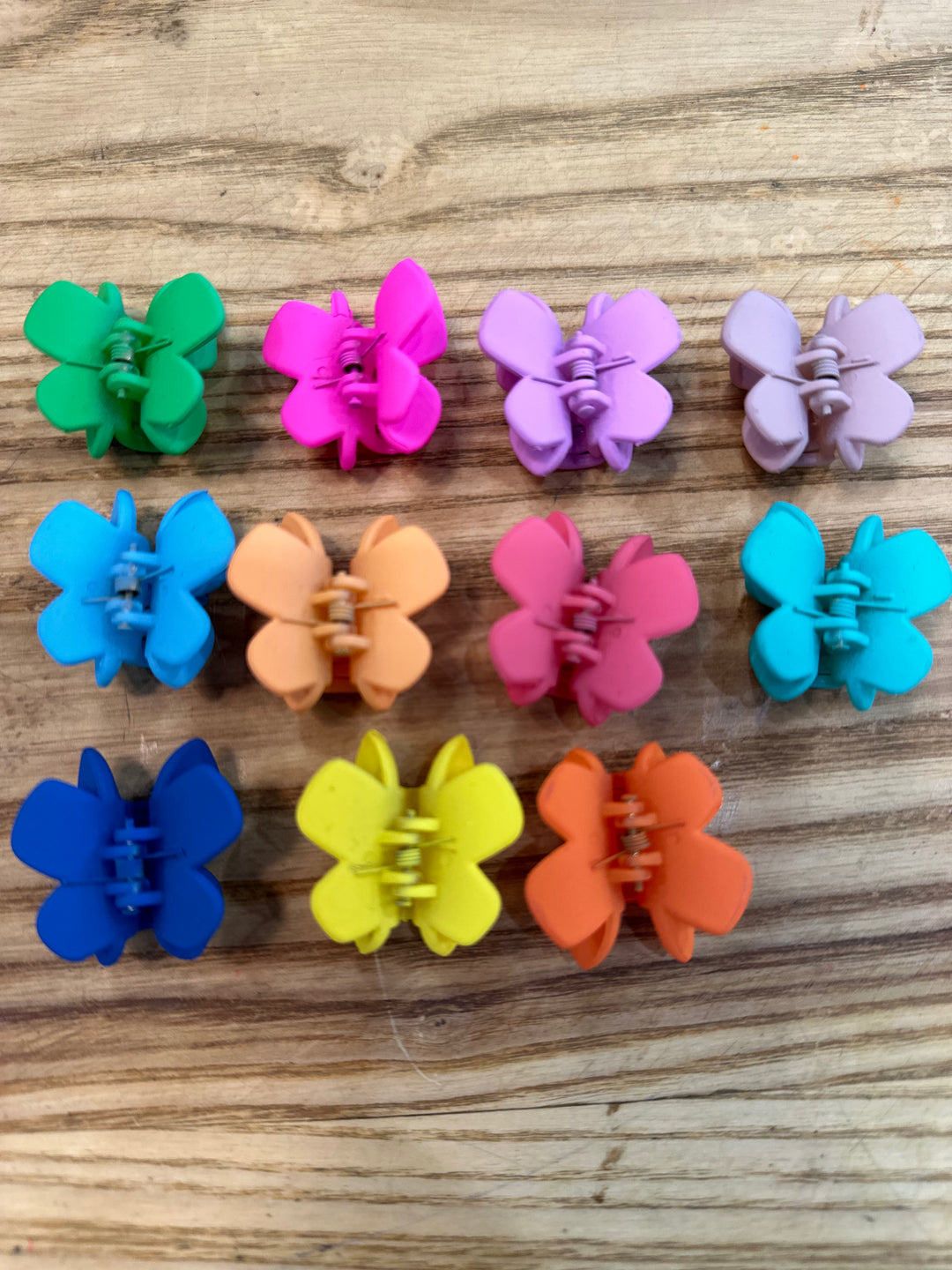 Colorful butterfly hair clips