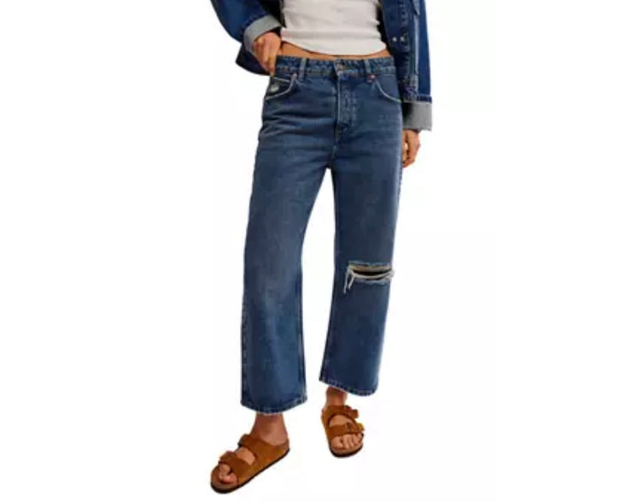 Free People Deep Dropped Jeans