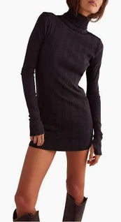 Free People Turtleneck Rib Top/Mini Dress