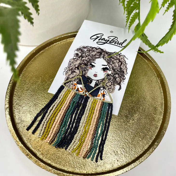 Stripes & Lines Seed Bead Earrings