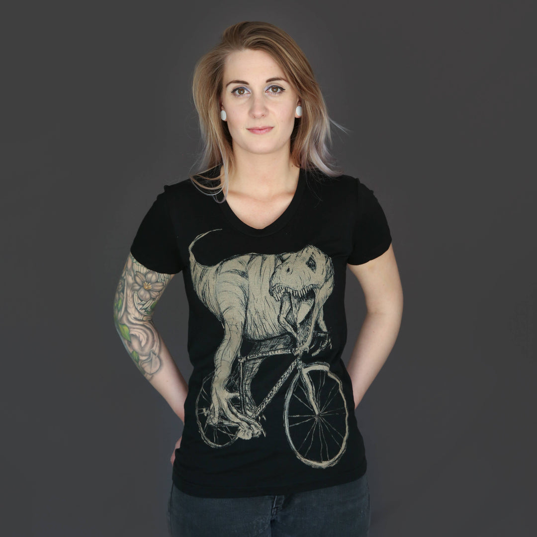 Tyrannosaurus On A Bicycle Rex Women's Tee