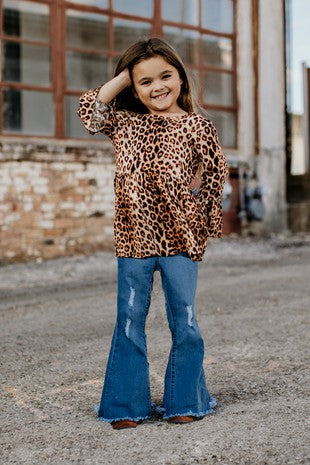 Girls Mid Rise Flare Jeans