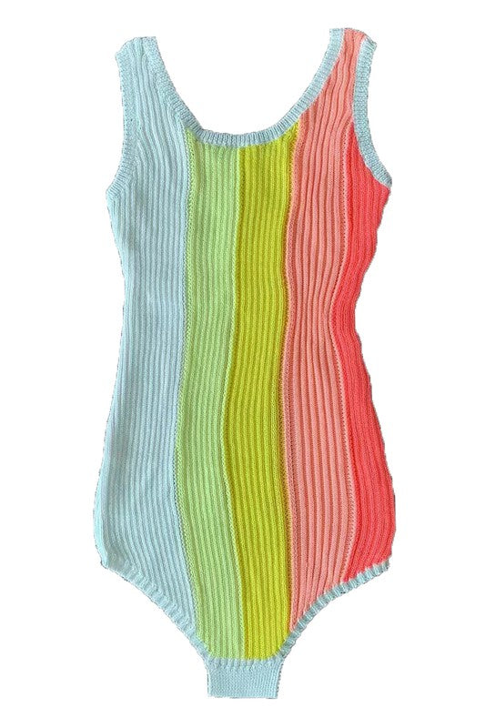 Retro Stripe Body Suit