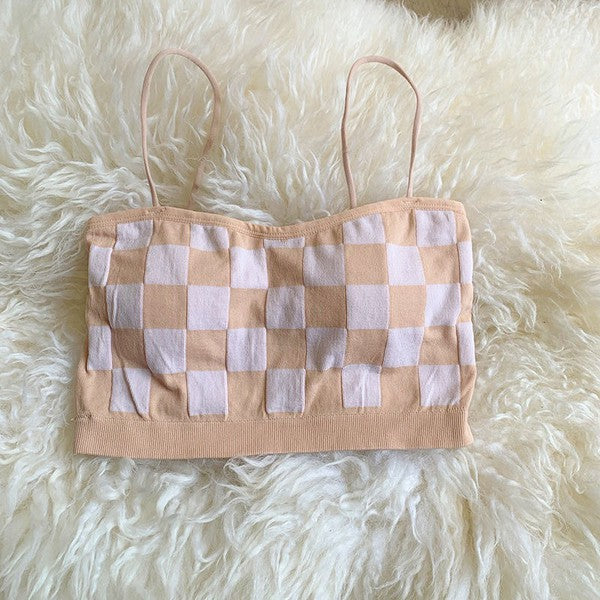 Checkered Crop Tank