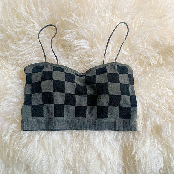 Checkered Crop Tank
