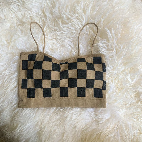Checkered Crop Tank