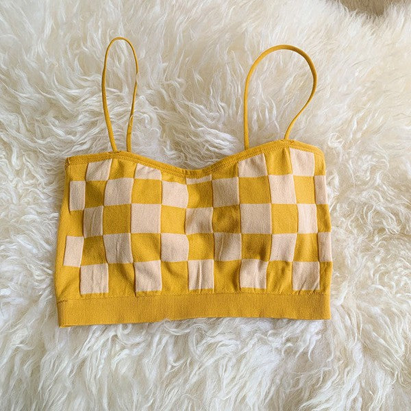 Checkered Crop Tank